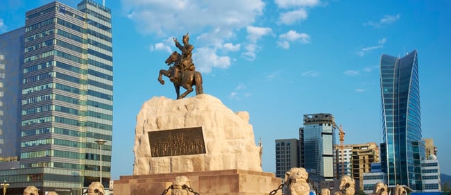 chinggis khaan square in Mongolia